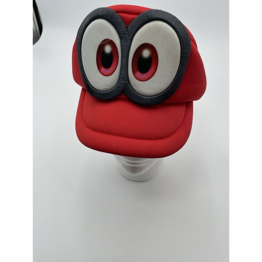 Super Mario Odyssey Cappy Hat Red Eyes Cap Cosplay Accessory Adult One Size READ